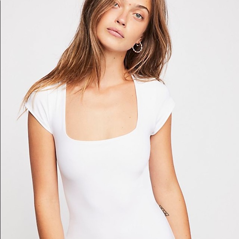 Free people Fair and Square Neck Duo Bodysuit